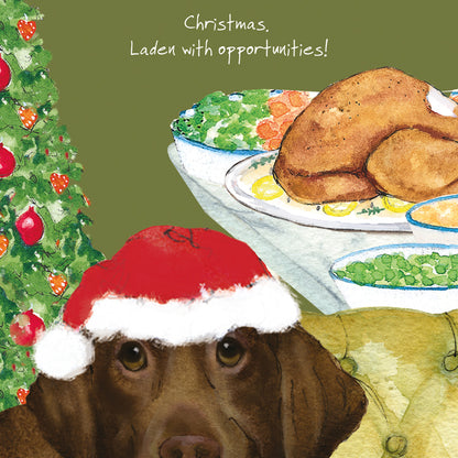 Christmas Lunch For Lolly Little Dog Laughed Christmas Card
