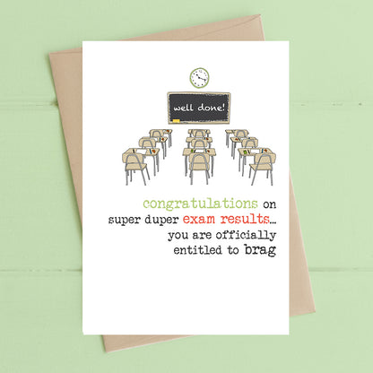 Congratulations On Super Exam Results Greeting Card