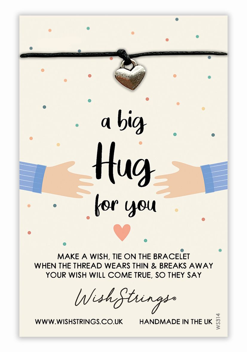 A Big Hug For You Wish String Bracelet With Lucky Charm