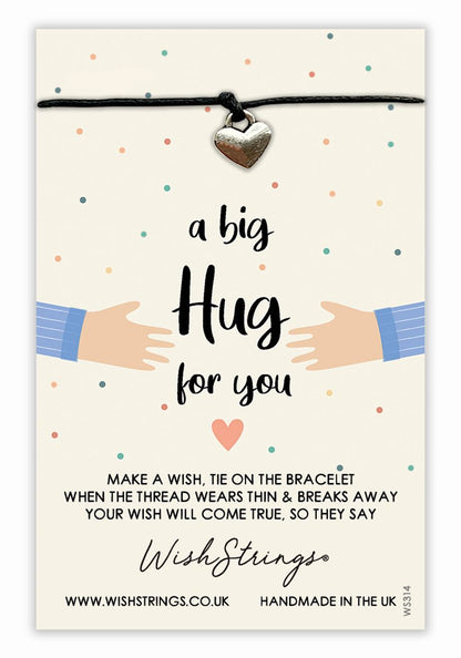 A Big Hug For You Wish String Bracelet With Lucky Charm