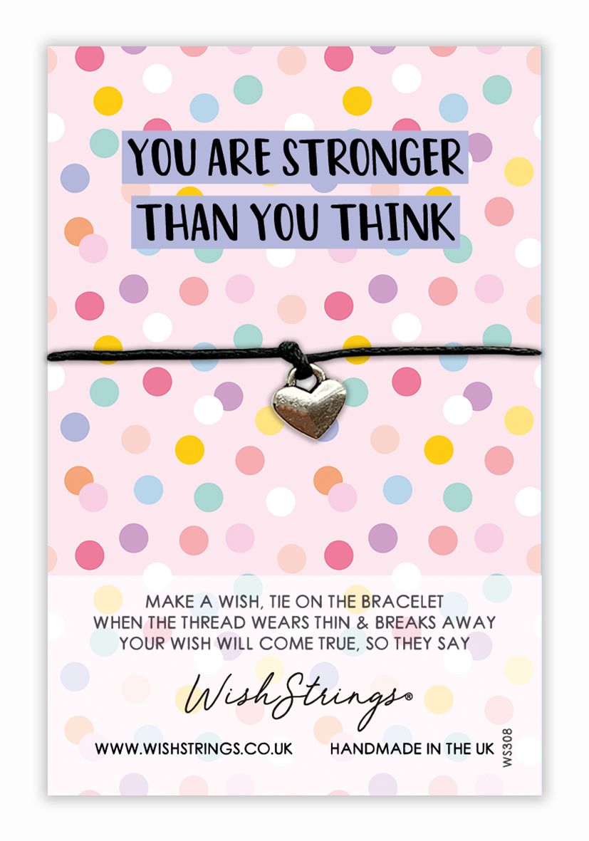 You Are Stronger Wish String Bracelet With Lucky Charm