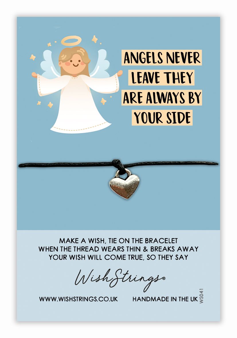 Angels Never Leave Wish String Bracelet With Lucky Charm