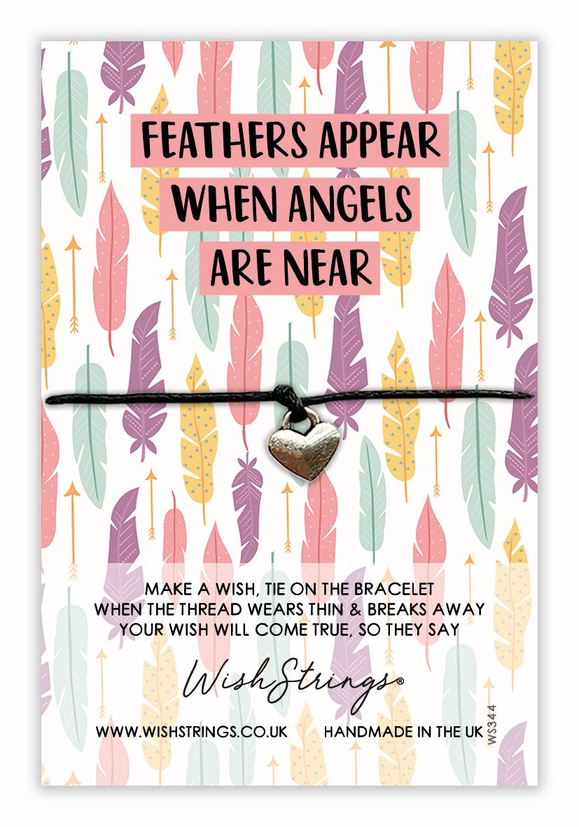 When Angels Are Near Wish String Bracelet With Lucky Charm