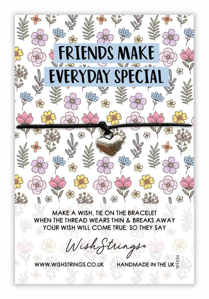 Friends Everyday Special Wish String Bracelet With Lucky Charm