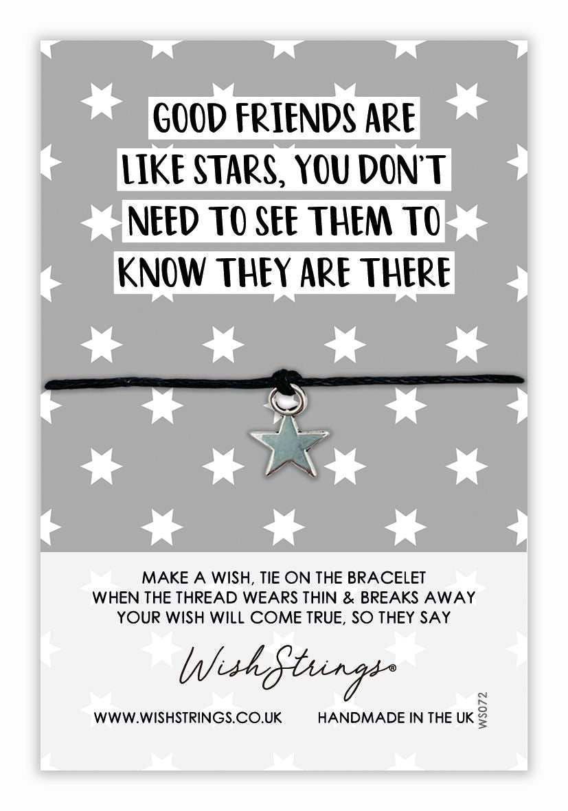 Good Friends Are Stars Wish String Bracelet With Lucky Charm
