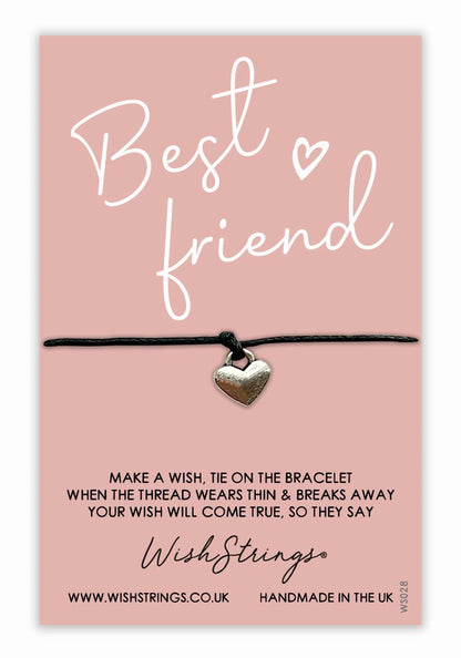 Best Friend Wish String Bracelet With Lucky Charm