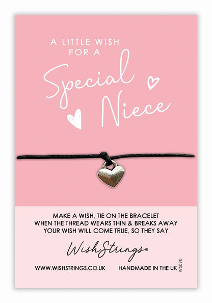 Wish For A Special Niece Wish String Bracelet With Lucky Charm