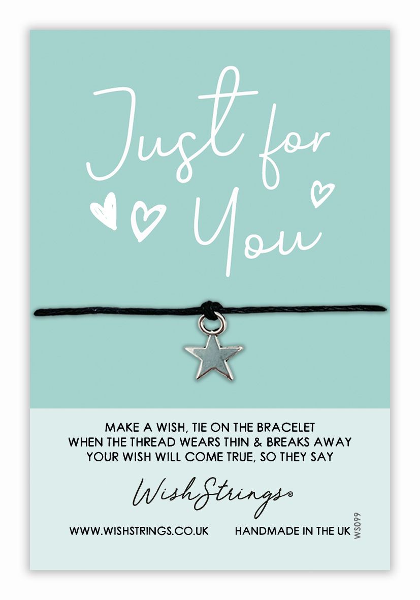 Just For You Wish String Bracelet With Lucky Charm