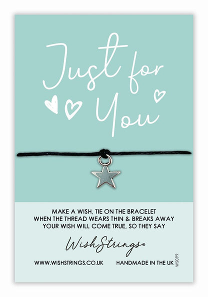 Just For You Wish String Bracelet With Lucky Charm