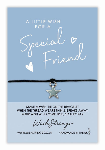For A Special Friend Wish String Bracelet With Lucky Charm