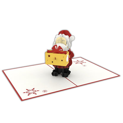 Xmas Santa Laser Cut Pop Up Christmas Card