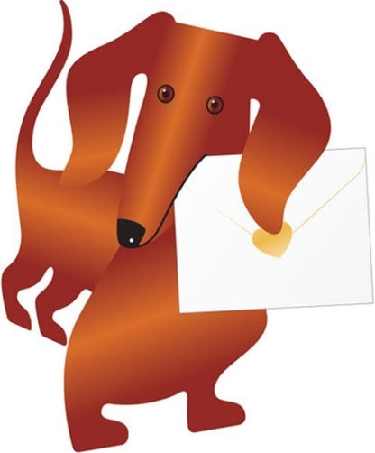 Sausage Dog 3D Special Delivery Animal Greeting Card
