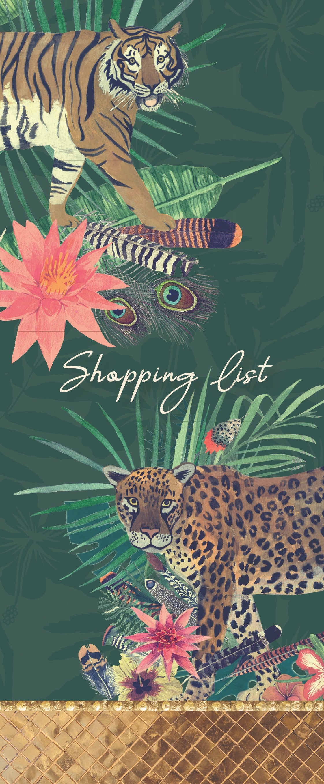 Gifted Stationery Abundance Jungle Magnetic Shopping List