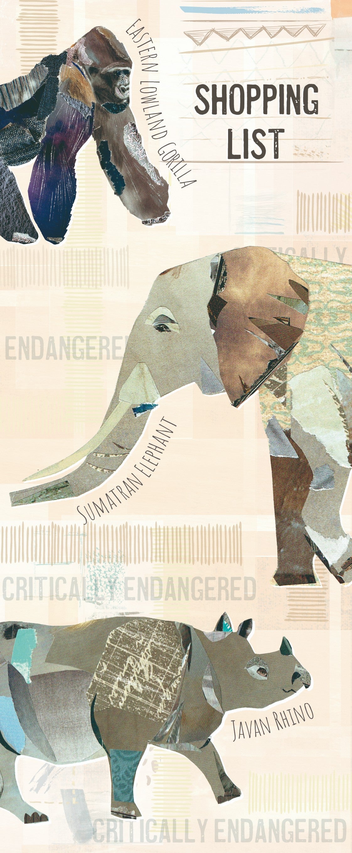 Gifted Stationery Endangered Magnetic Shopping List