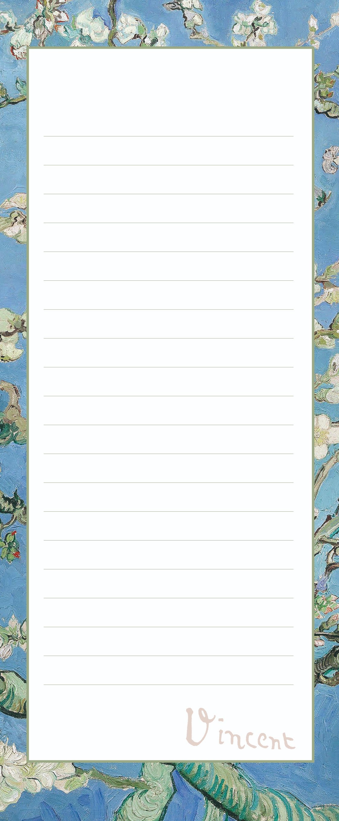 Gifted Stationery Almond Blossom Magnetic Shopping List
