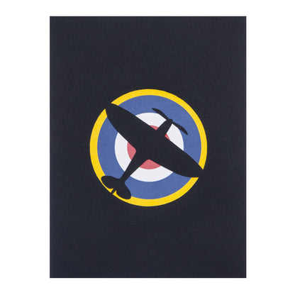 Spitfire Pop-Up Any Occasion Greeting Card Blank Inside