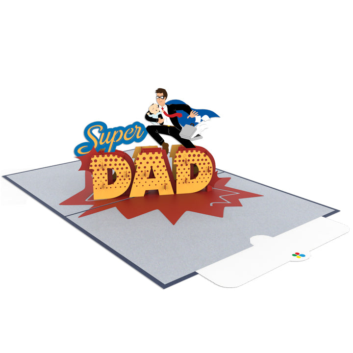 Super Dad Laser Cut Pop Up Greeting Card