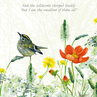 Tuppence A Bag Goldcrest Bird Smallest Of Them All Bird Art Greeting Card