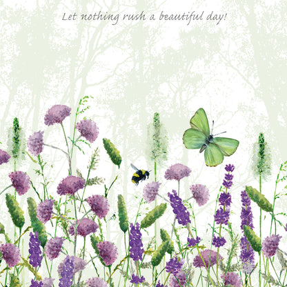 Tuppence A Bag Beautiful Day Butterfly & Bumblebee Garden Art Greeting Card
