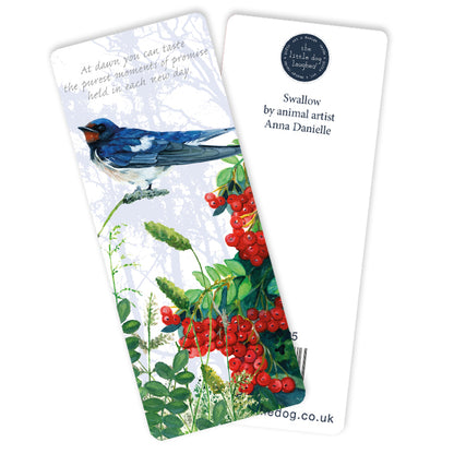 Tuppence A Bag Swallow Bird Themed Bookmark