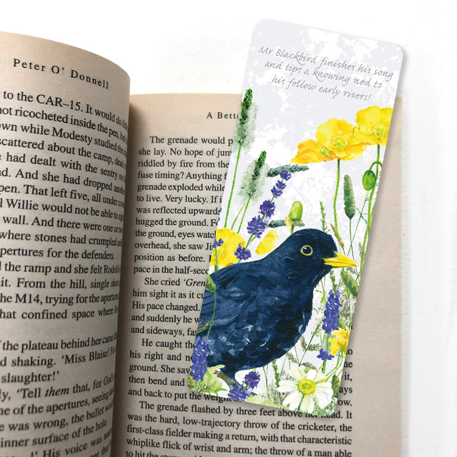 Tuppence A Bag Blackbird Bird Themed Bookmark