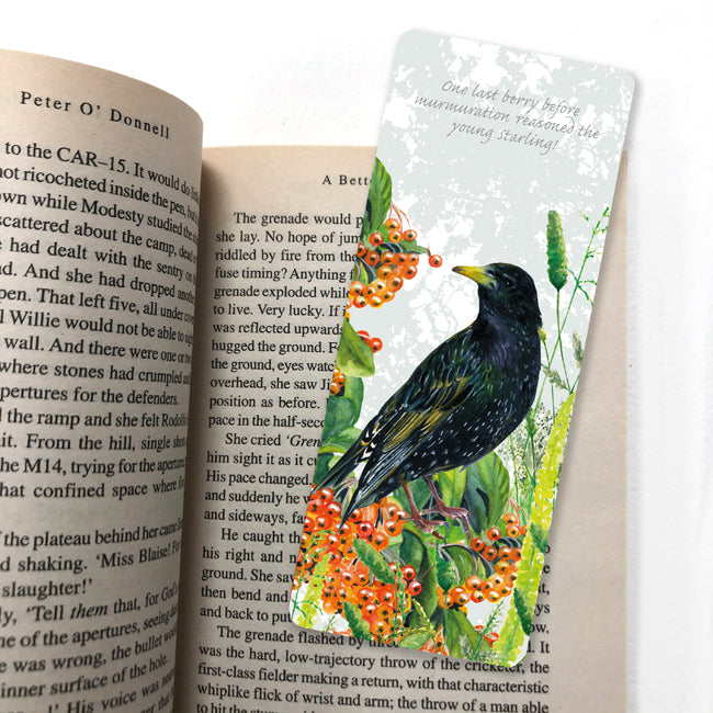 Tuppence A Bag Starling Bird Themed Bookmark