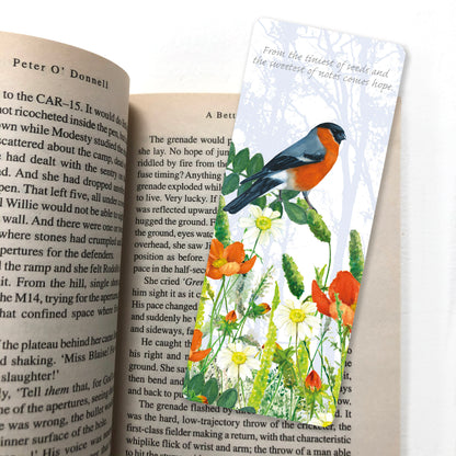 Tuppence A Bag Bullfinch Bird Themed Bookmark