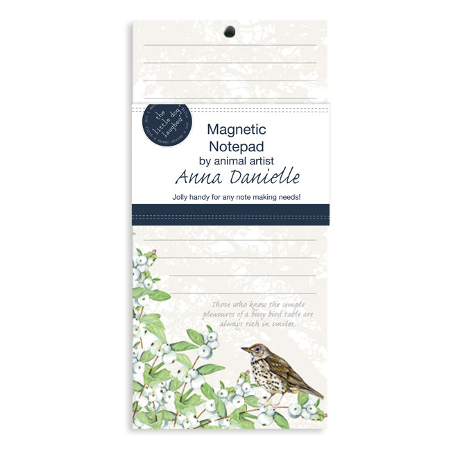 Magnetic Notepad Song Thrush Rich In Smiles Tuppence A Bag Shopping List Pad