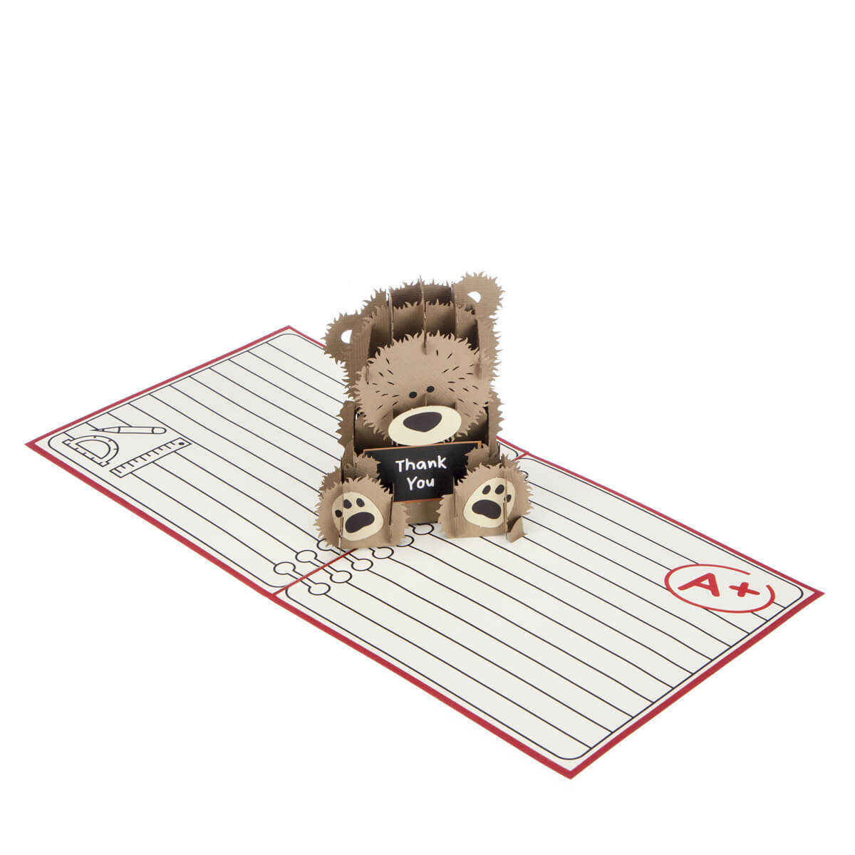 Thank You Teacher Pop-Up Thank You Greeting Card Blank Inside