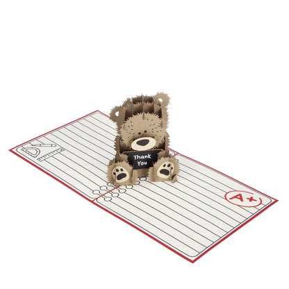 Thank You Teacher Pop-Up Thank You Greeting Card Blank Inside