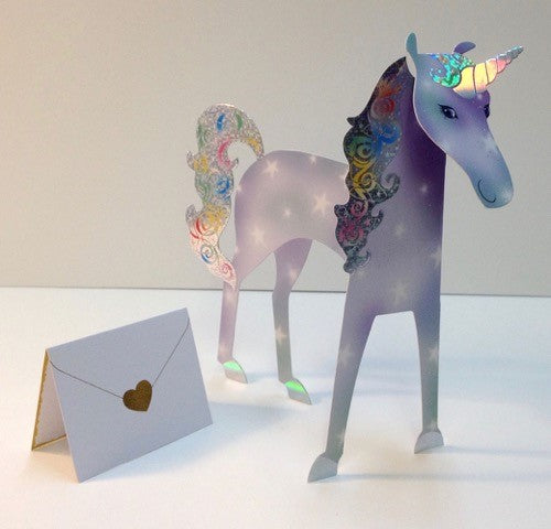 Unicorn 3D Special Delivery Animal Greeting Card