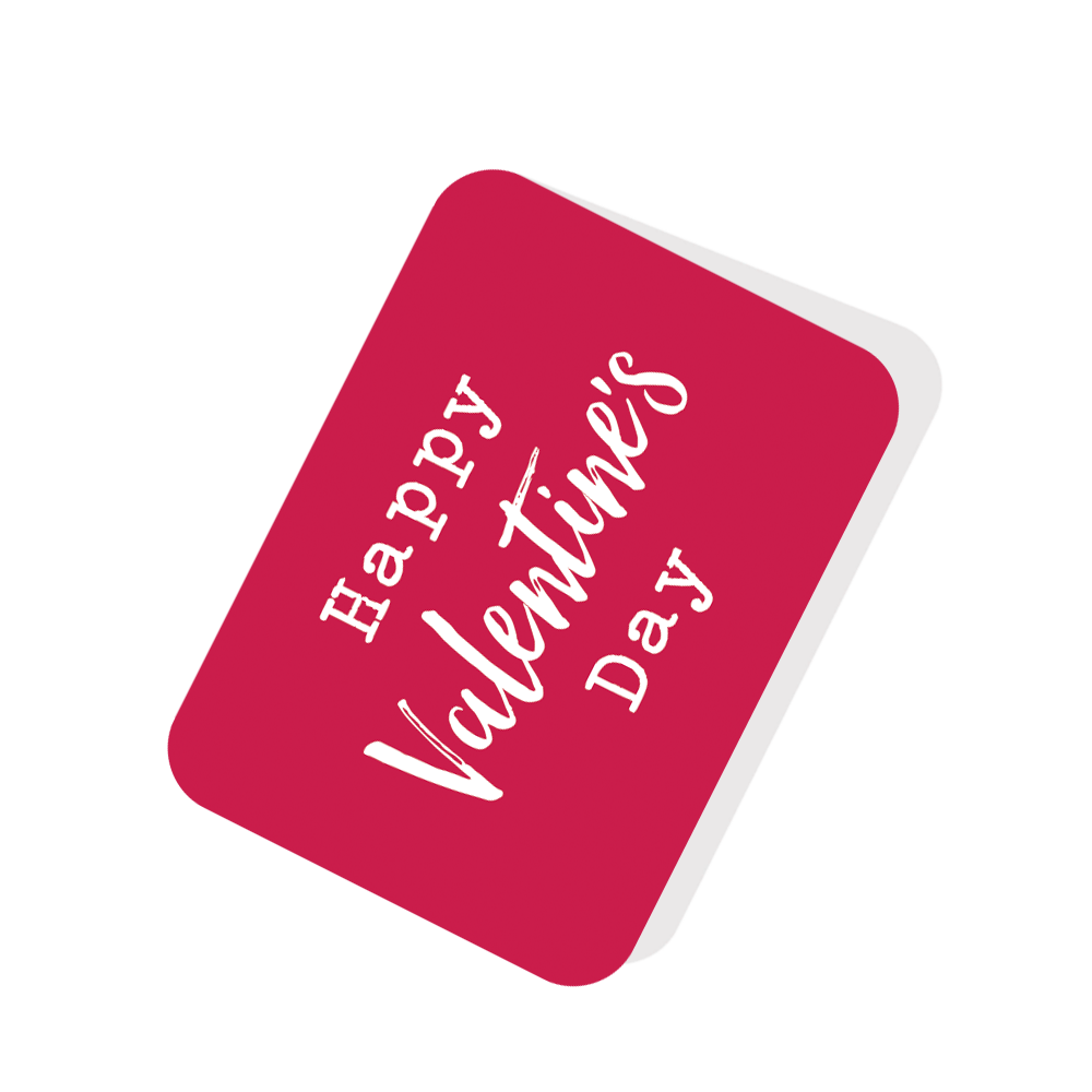 Happy Valentine's Day Red Tag