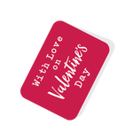 With Love On Valentine's Day Red Tag