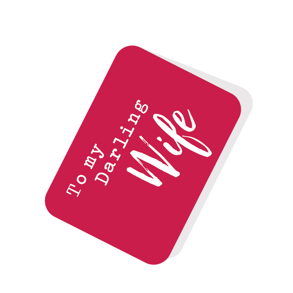 To My Darling Wife Red Tag