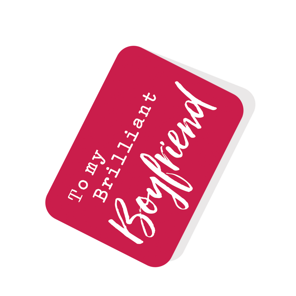 To My Brilliant Boyfriend Red Tag
