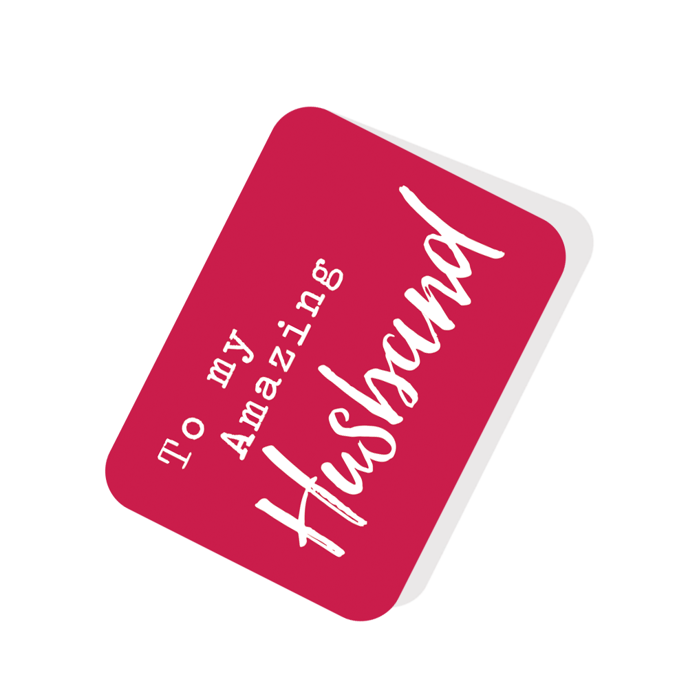 To My Amazing Husband Red Tag