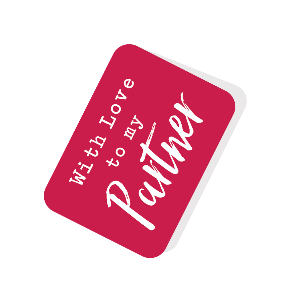 With Love With Love To My Partner Valentine's Pop Up Card