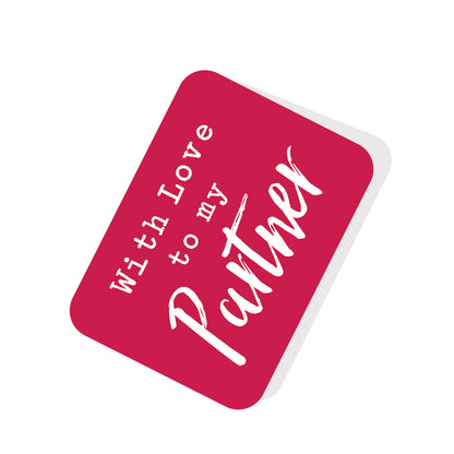 With Love With Love To My Partner Valentine's Pop Up Card