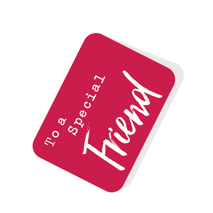 Pop Up Red Rose To A Friend Greeting Card