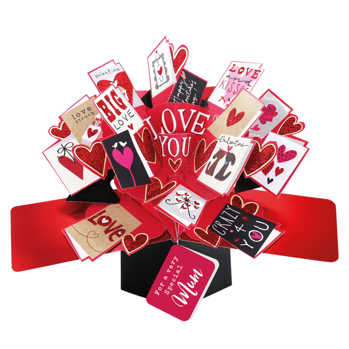 Love You Valentine For A Special Mum Valentine's Pop Up Card