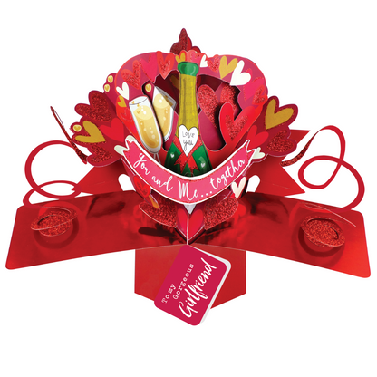 My Gorgeous Girlfriend You & Me Pop Up Card