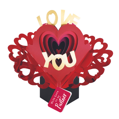 Pop Up Love You To My Partner Pop Up Card