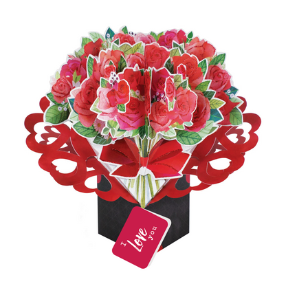 Pop Up Bouquet Of Roses I Love You Pop Up Card