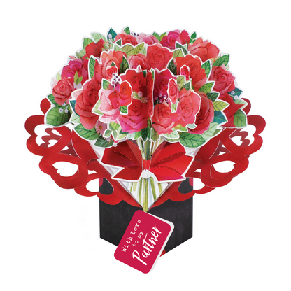 Pop Up Bouquet Of Roses To My Partner Pop Up Card