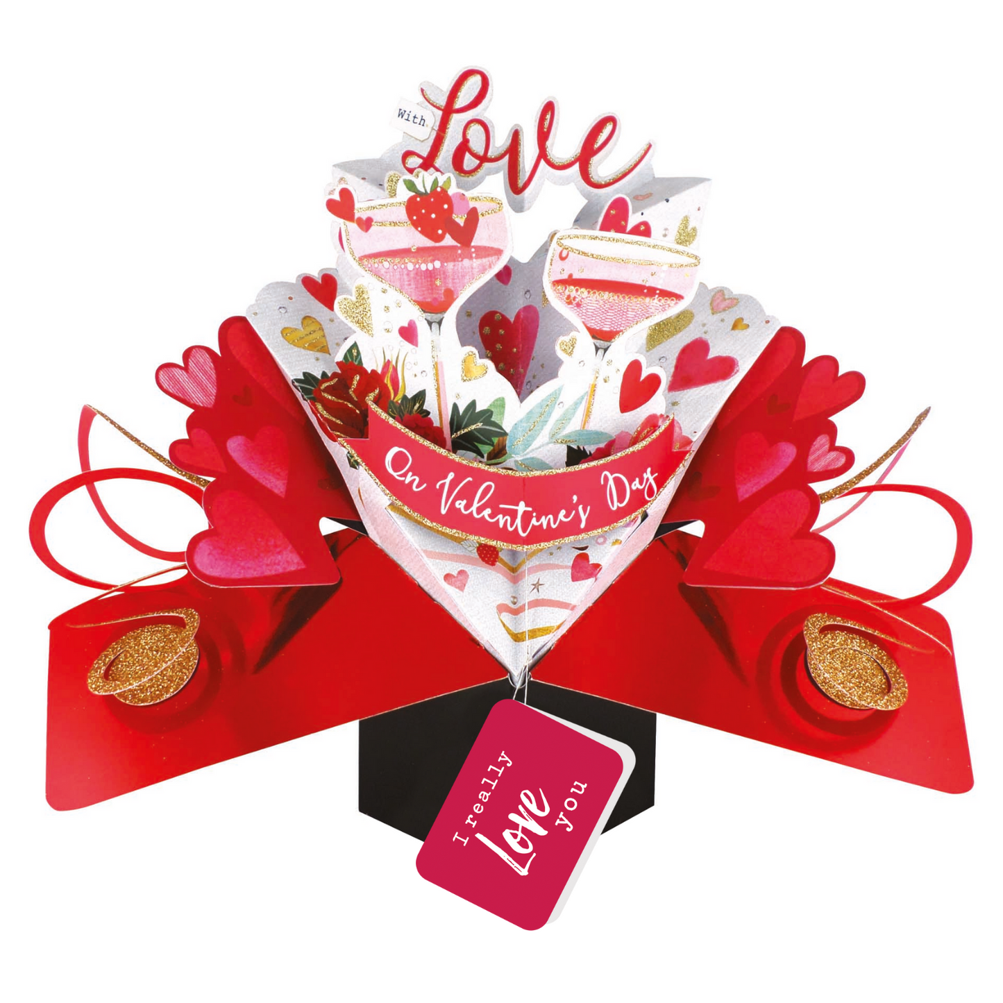 With Love I Really Love You Valentine's Pop Up Card