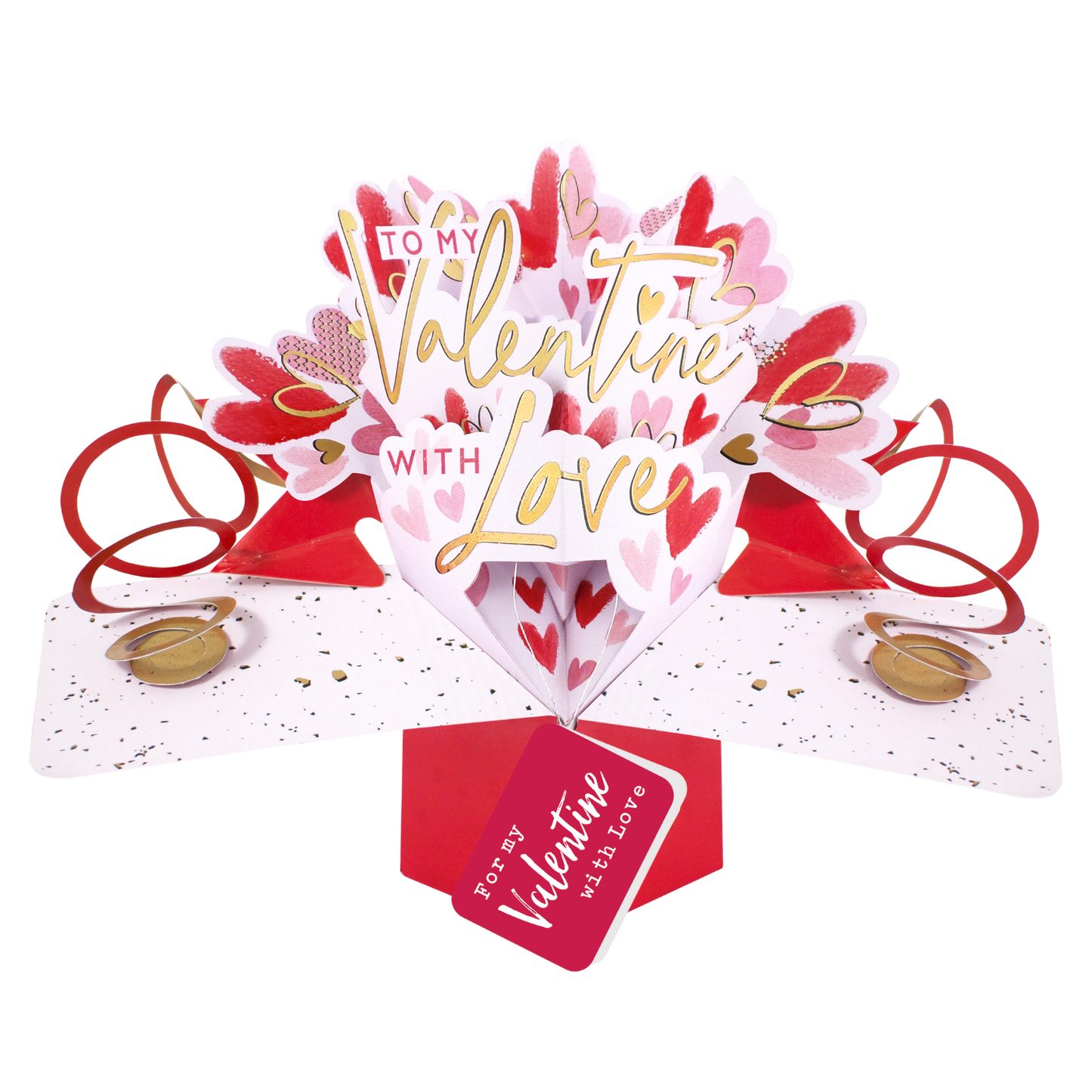 To My Valentine For My Valentine With Love Pop Up Card