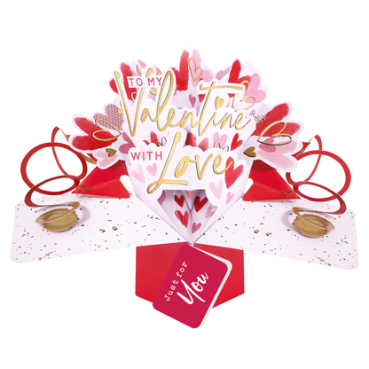 To My Valentine Just For You Pop Up Card
