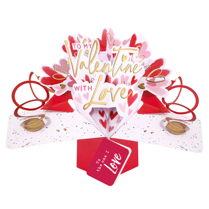 To My Valentine To The One I Love Pop Up Card