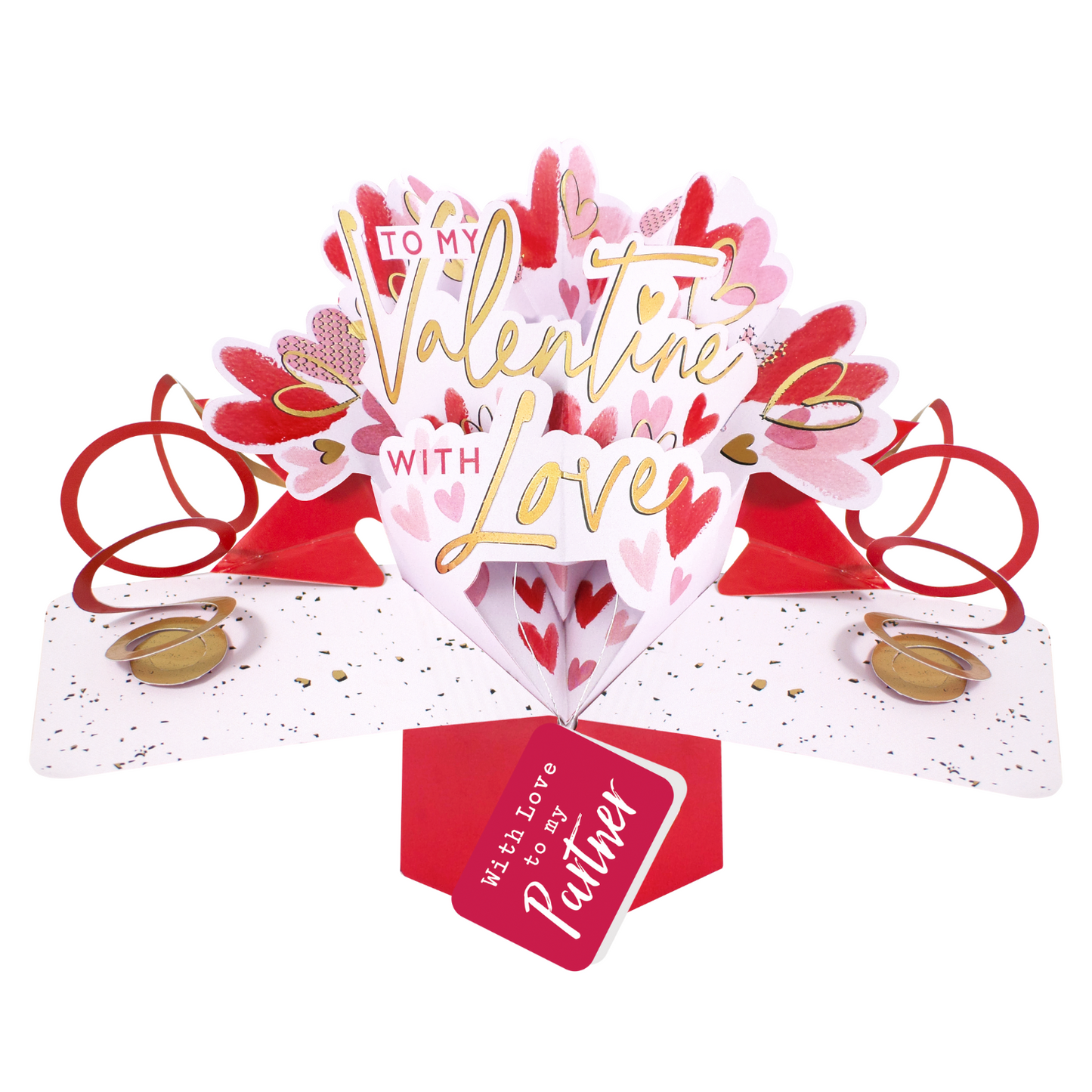 To My Valentine With Love To My Partner Pop Up Card