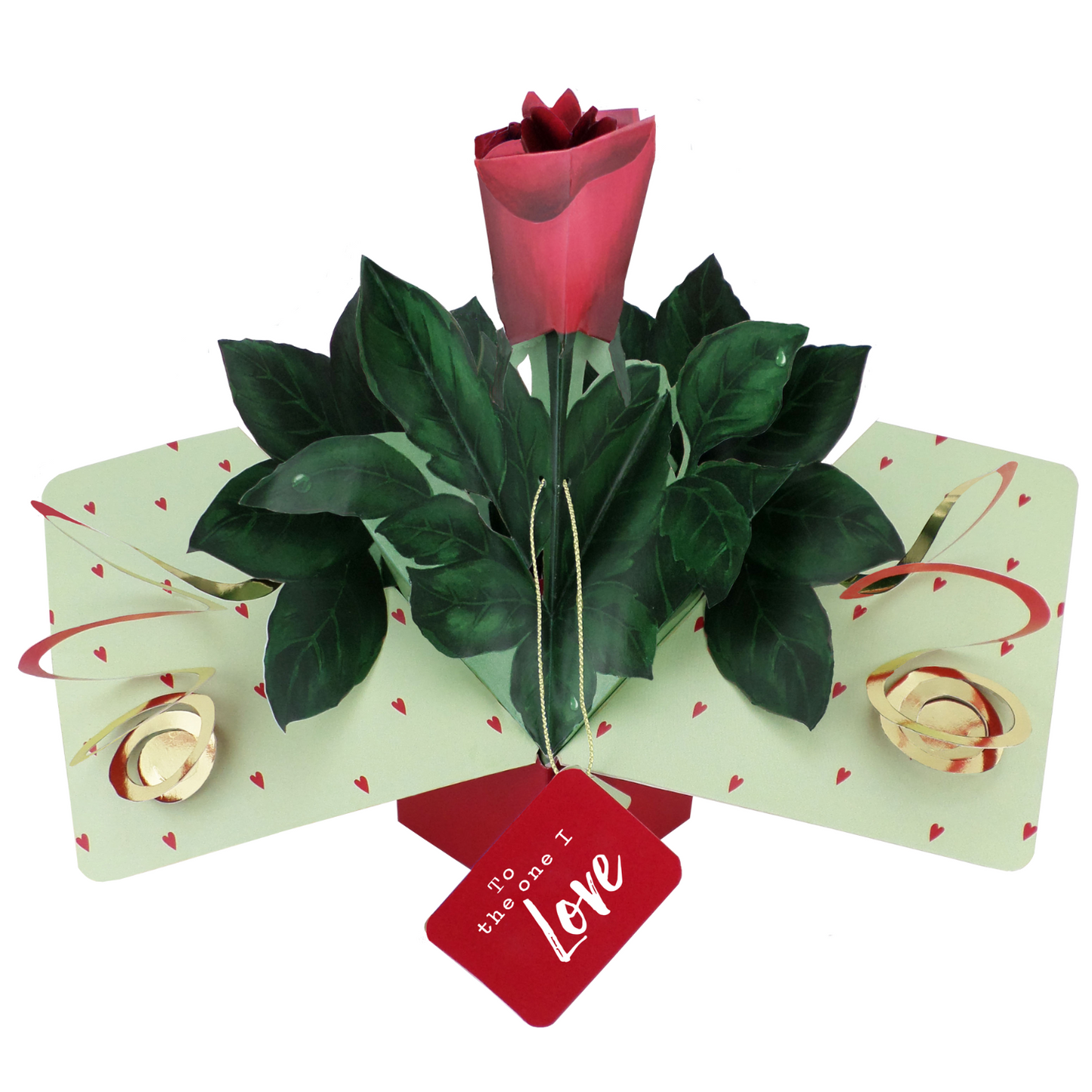 Pop Up Red Rose Valentine's Day Greeting Card